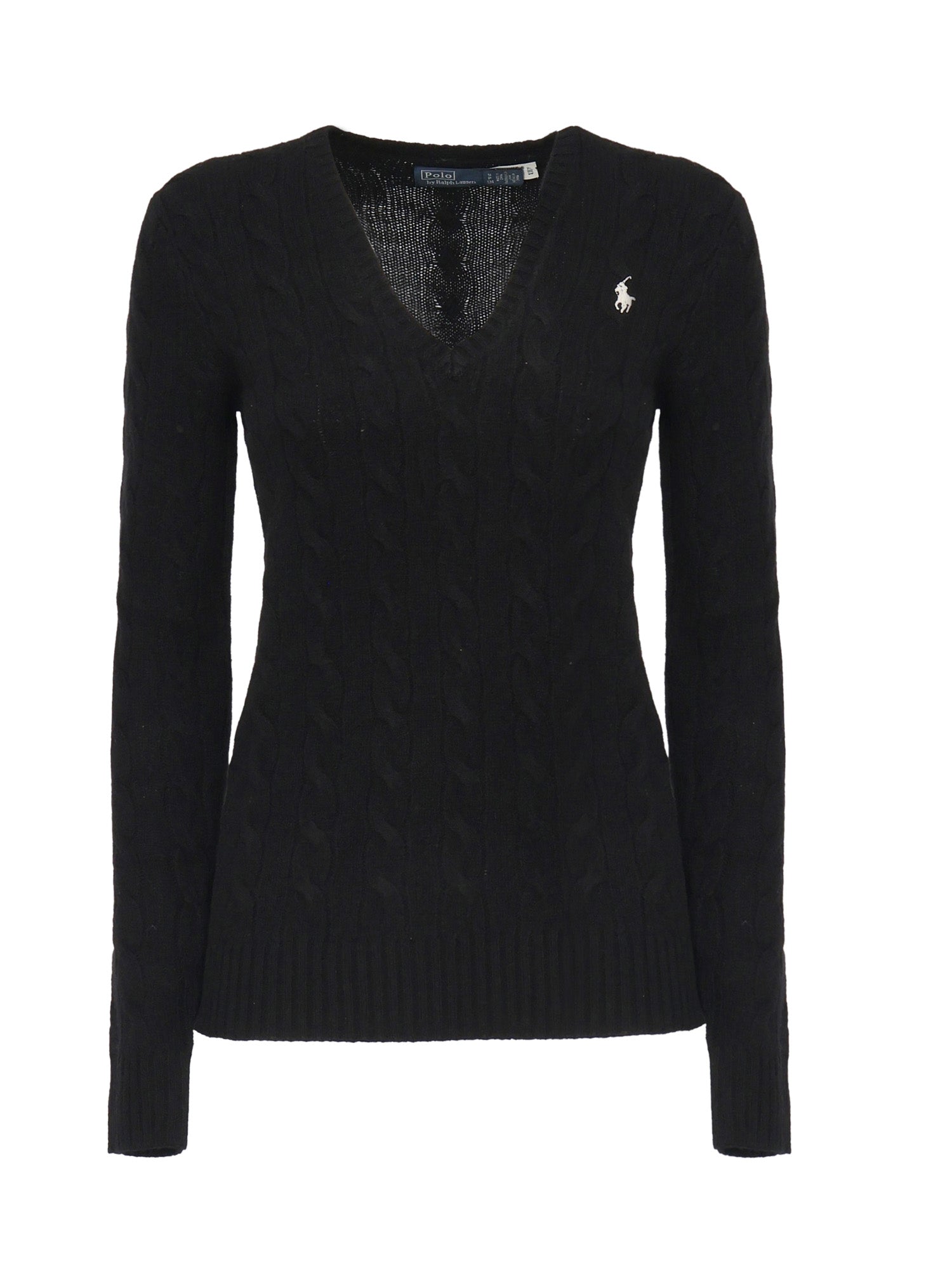 Maglia a trecce con scollo a V 211971866 005 POLO RALPH LAUREN 