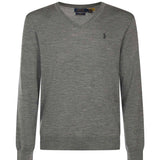 Maglia con scollo a V e logo<BR/> 710946142 002 POLO RALPH LAUREN 
