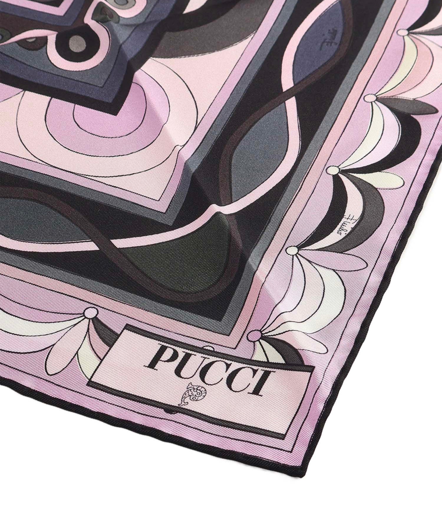 Bandeau triangolo in twill di seta con stampa 5UGB75 5UC201 PUCCI 