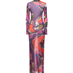 Abito in tulle con stampa Orchidee 5UJI26 5U839017 PUCCI 