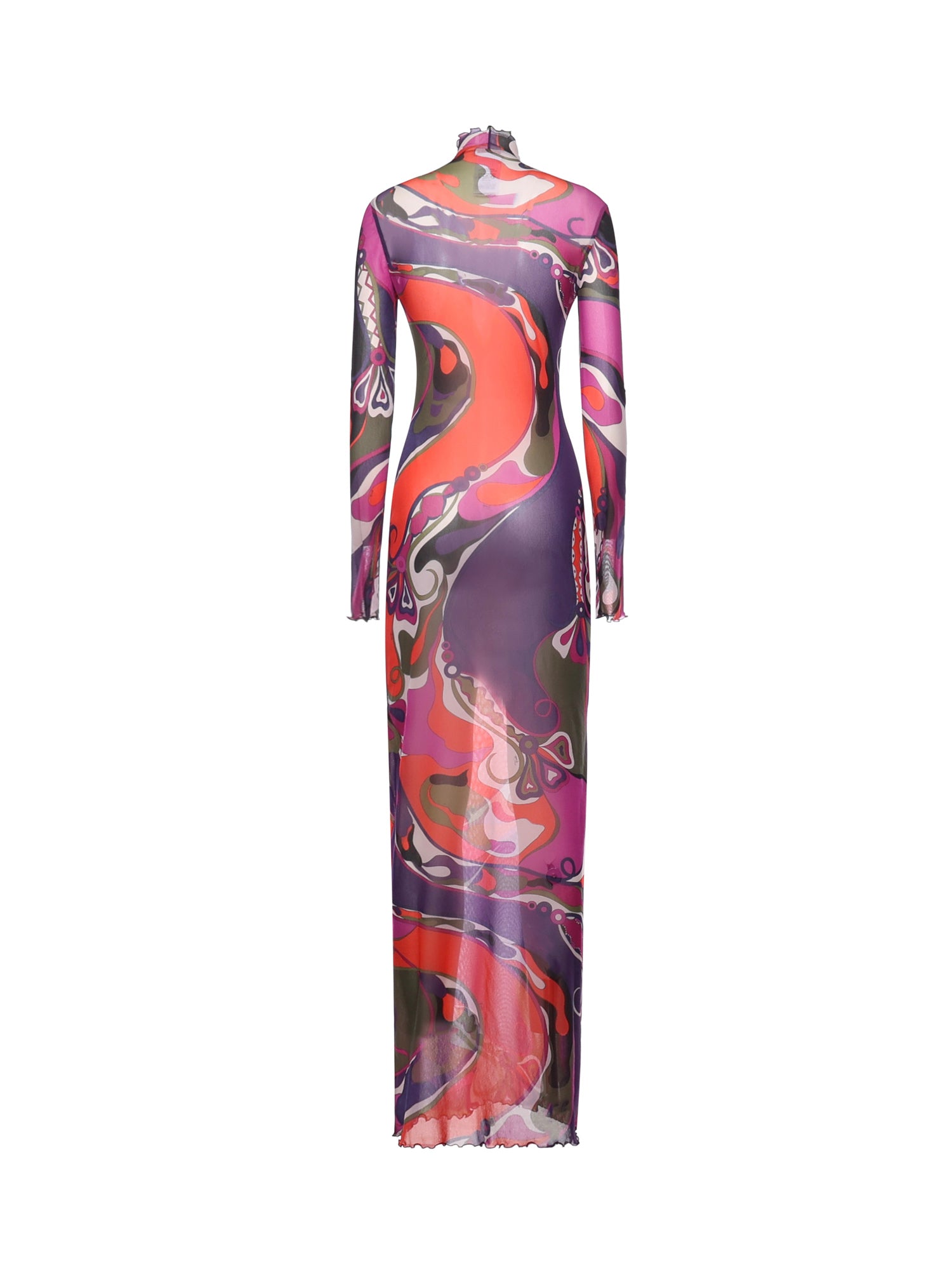 Abito in tulle con stampa Orchidee 5UJI26 5U839017 PUCCI 