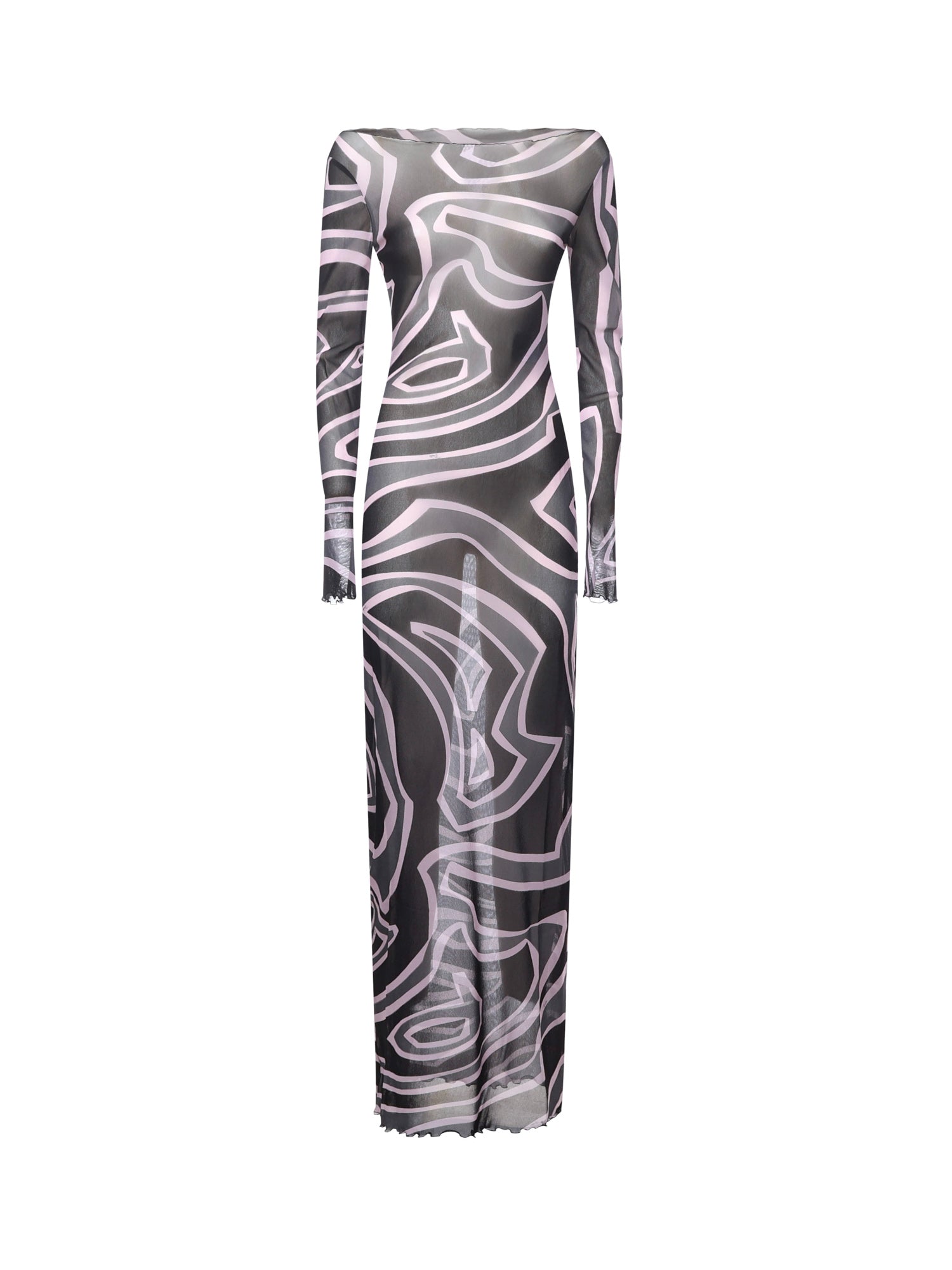 Abito in tulle con stampa marmo 5UJI35 5U749047 PUCCI 
