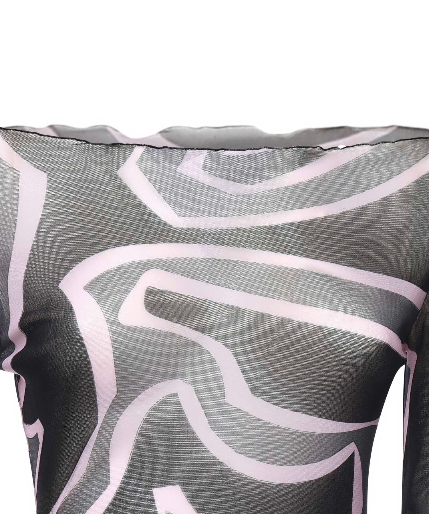 Abito in tulle con stampa marmo 5UJI35 5U749047 PUCCI 