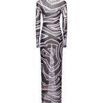 Abito in tulle con stampa marmo 5UJI35 5U749047 PUCCI 