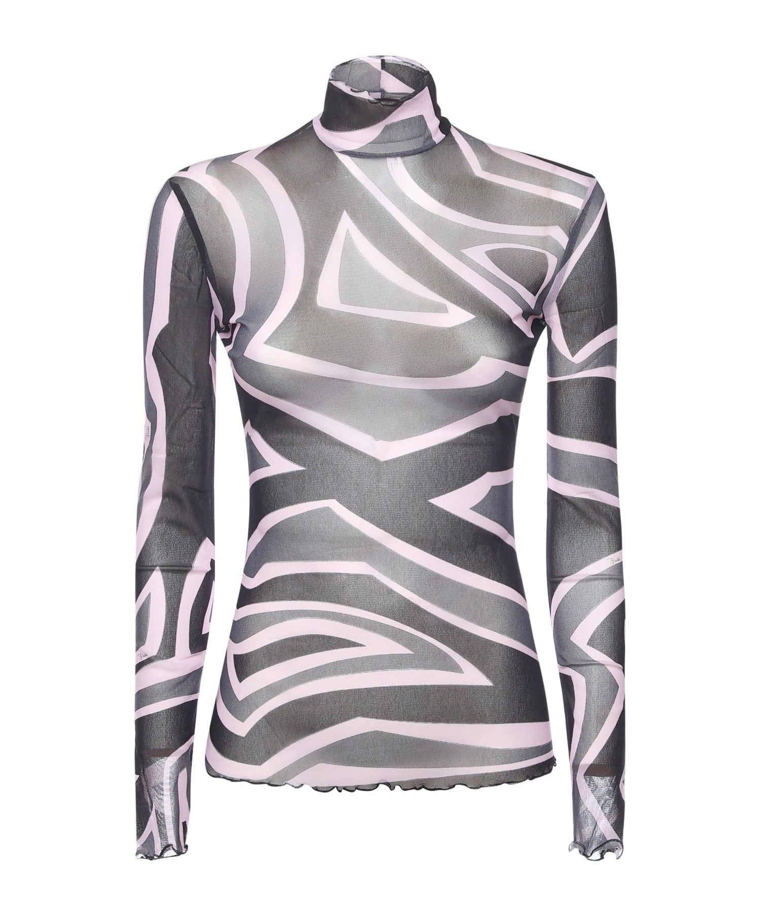 T-shirt in tulle con stampa Marmo 5UJM15 5U749047 PUCCI 
