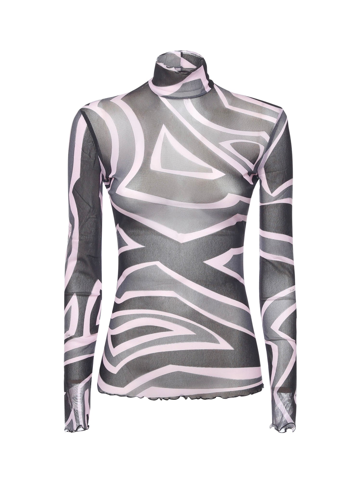 T-shirt in tulle con stampa Marmo 5UJM15 5U749047 PUCCI 