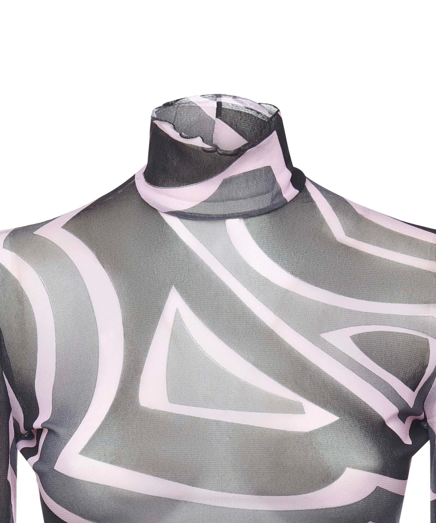T-shirt in tulle con stampa Marmo 5UJM15 5U749047 PUCCI 