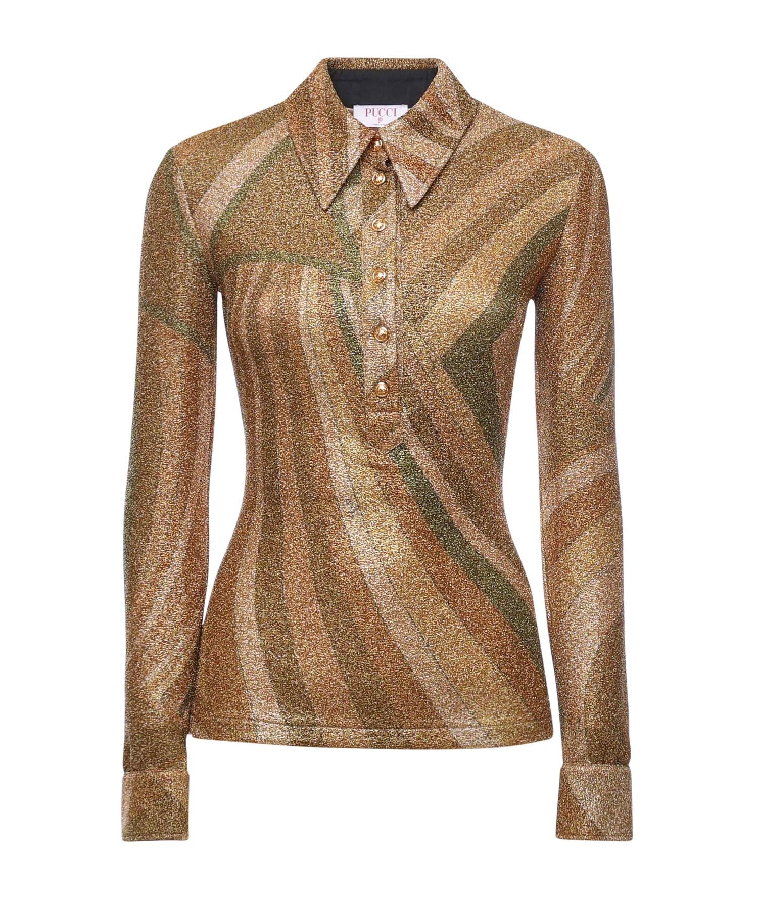 Top in jersey lamé con stampa Iride 5UJM20 5U867993 PUCCI 