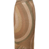 Gonna midi in jersey lamé con stampa Iride 5UJV11 5U867993 PUCCI 
