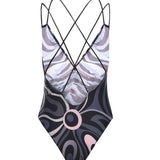 Costume da bagno con stampa Marmo<BR/> 5UMC01 5U775068 PUCCI 
