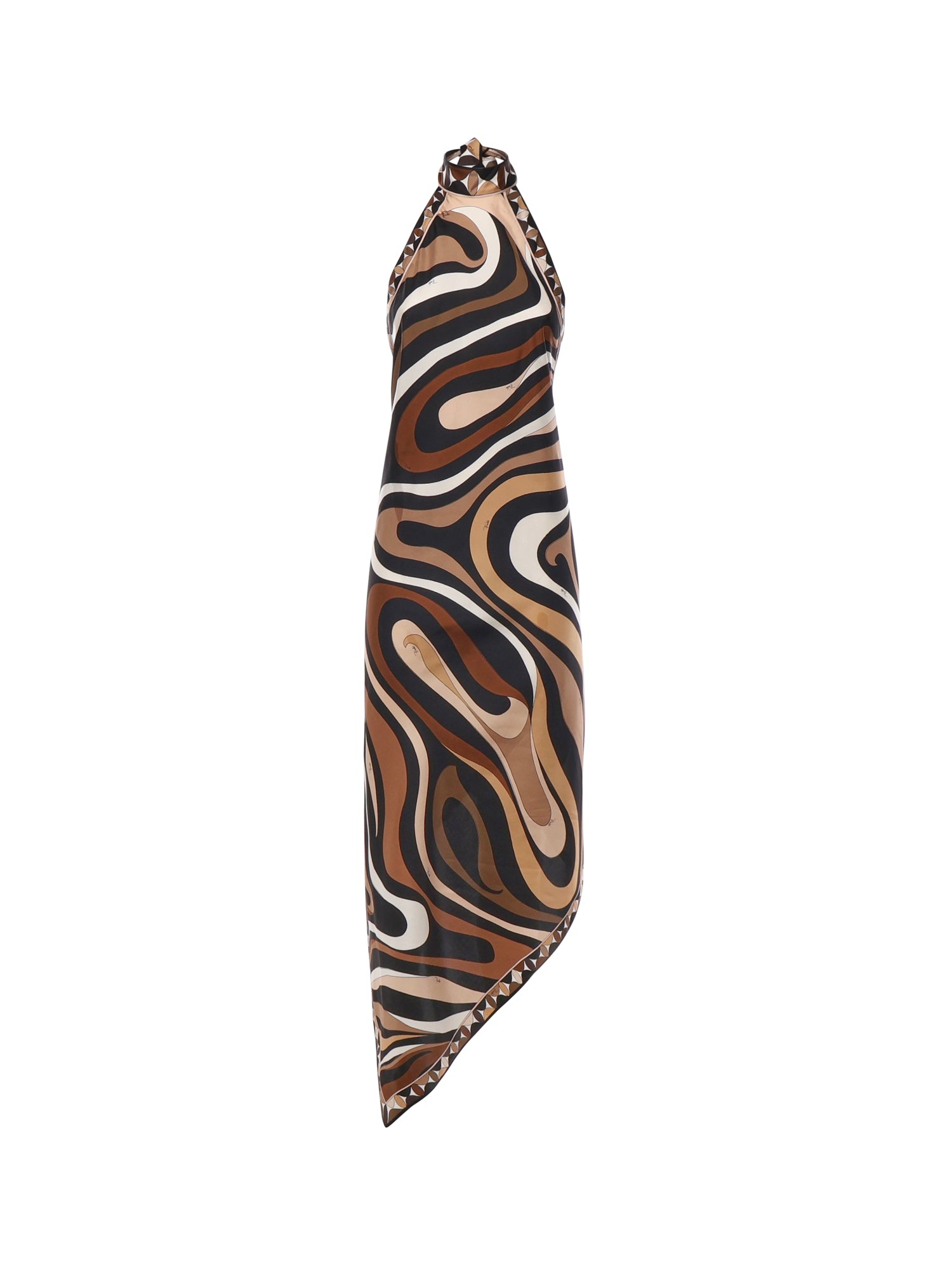 Abito lungo con stampa Marmo 5URH05 5U870004 PUCCI 