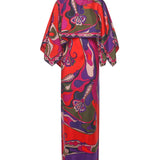 Abito lungo con stampa Orchidee 5URI30 5U731017 PUCCI 