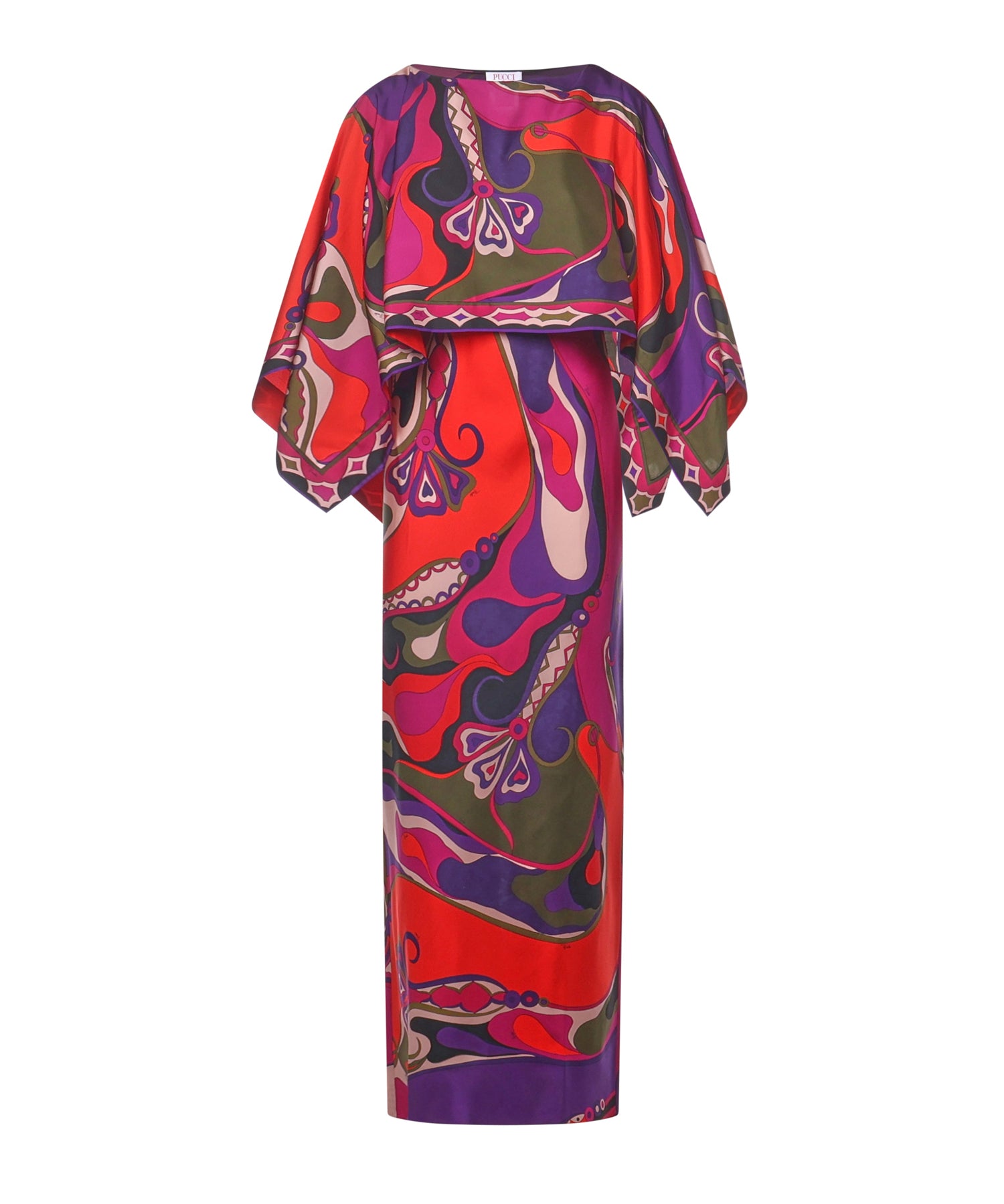 Abito lungo con stampa Orchidee 5URI30 5U731017 PUCCI 