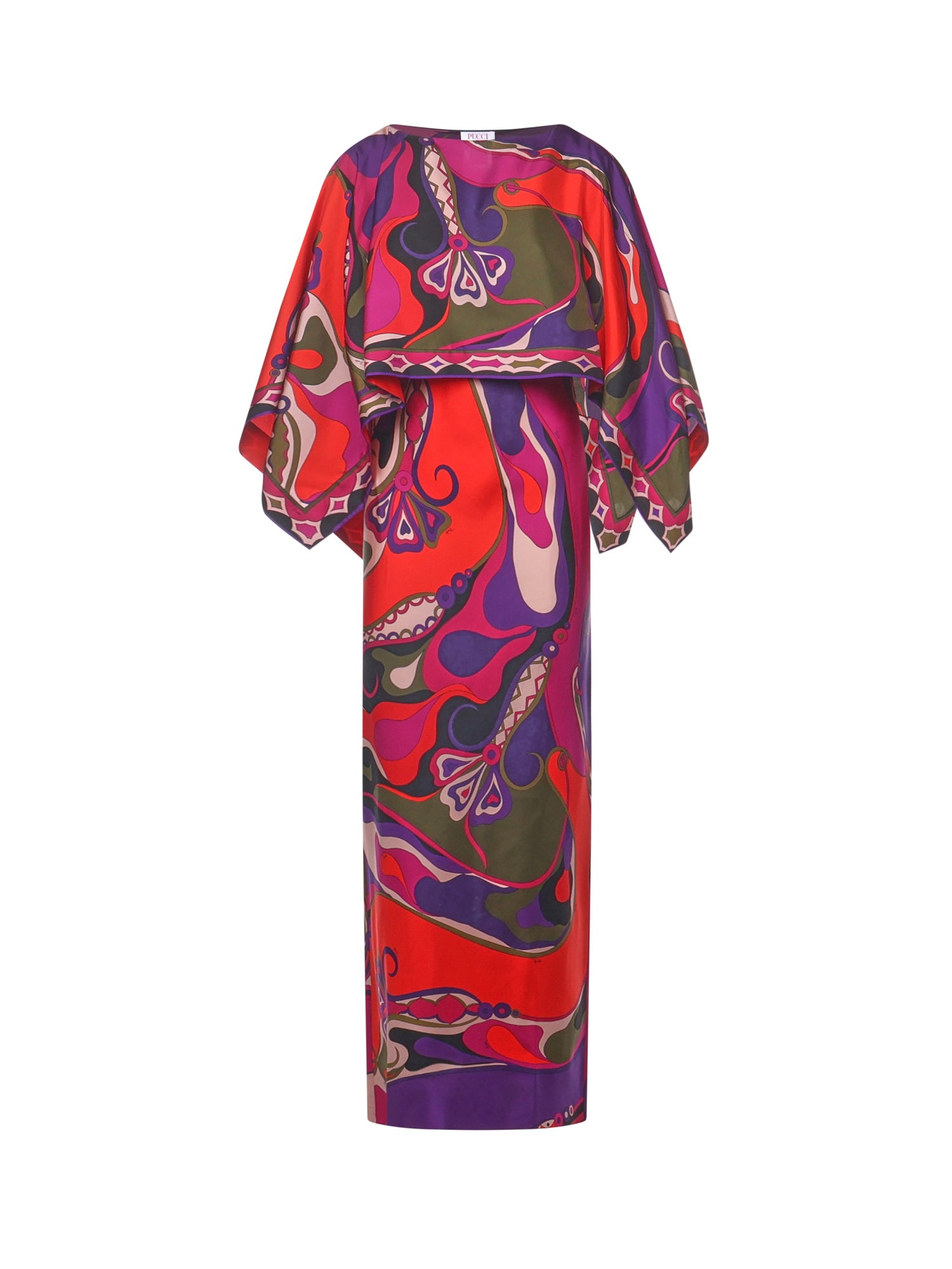 Abito lungo con stampa Orchidee 5URI30 5U731017 PUCCI 