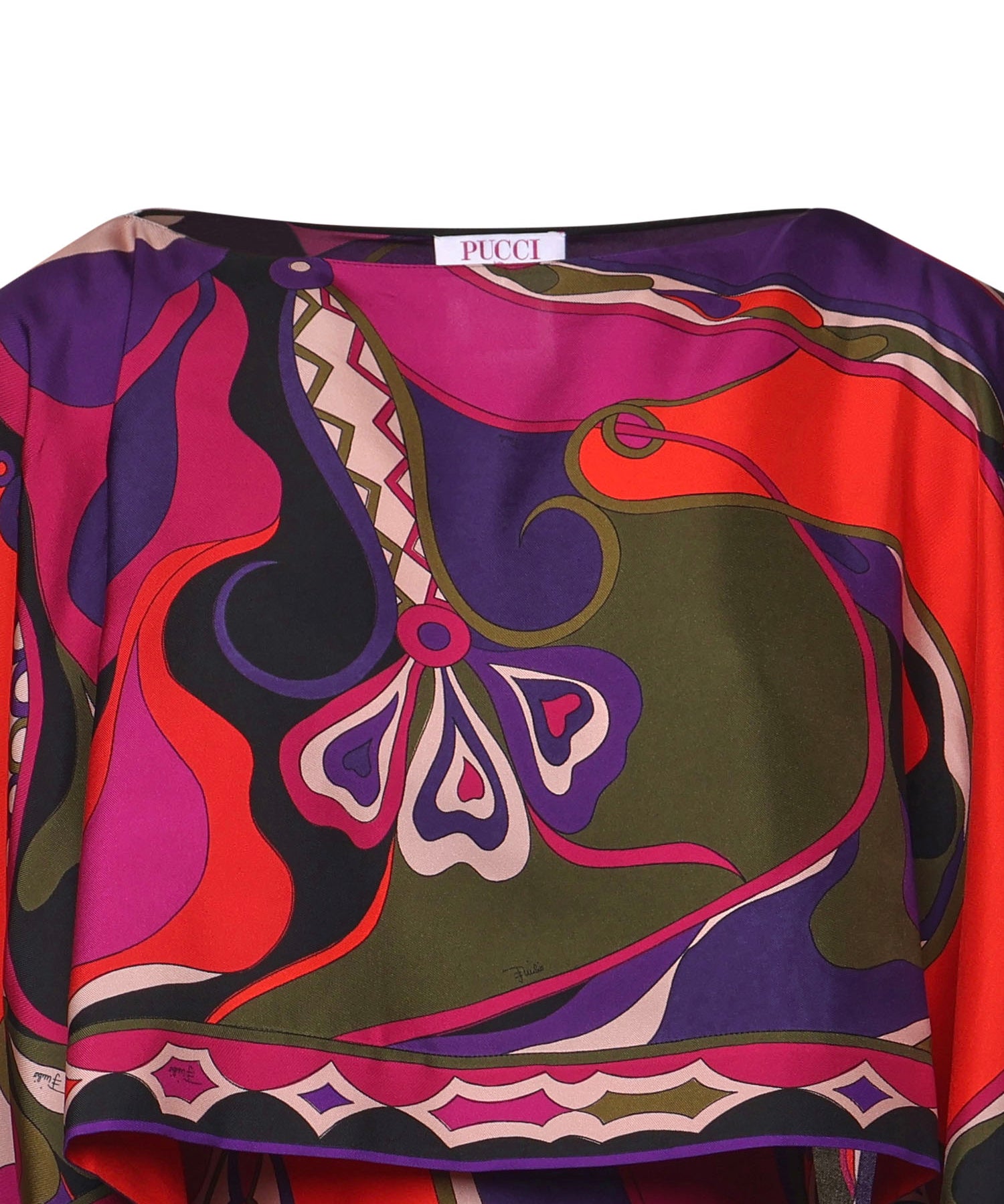 Abito lungo con stampa Orchidee 5URI30 5U731017 PUCCI 