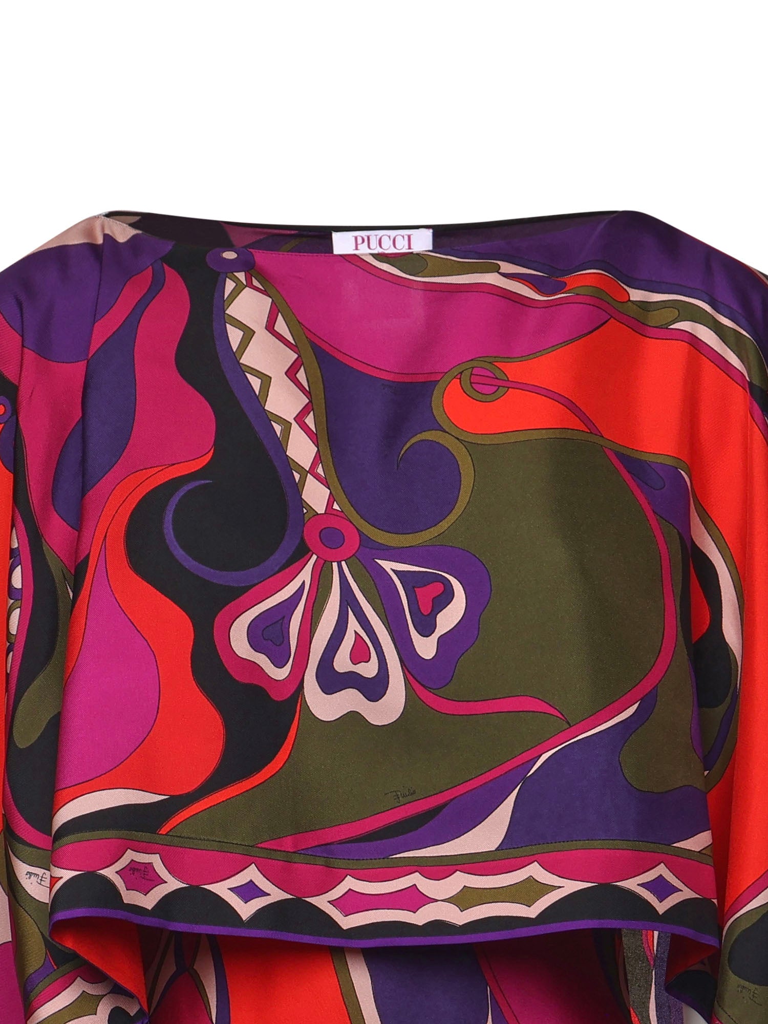 Abito lungo con stampa Orchidee 5URI30 5U731017 PUCCI 