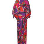 Abito lungo con stampa Orchidee 5URI30 5U731017 PUCCI 