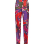Pantaloni in seta con stampa Orchidee 5URT10 5U731017 PUCCI 