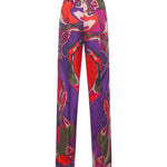 Pantaloni in seta con stampa Orchidee 5URT10 5U731017 PUCCI 