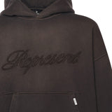 Felpa con cappuccio nera vintage<BR/> MLM100160 17 REPRESENT 