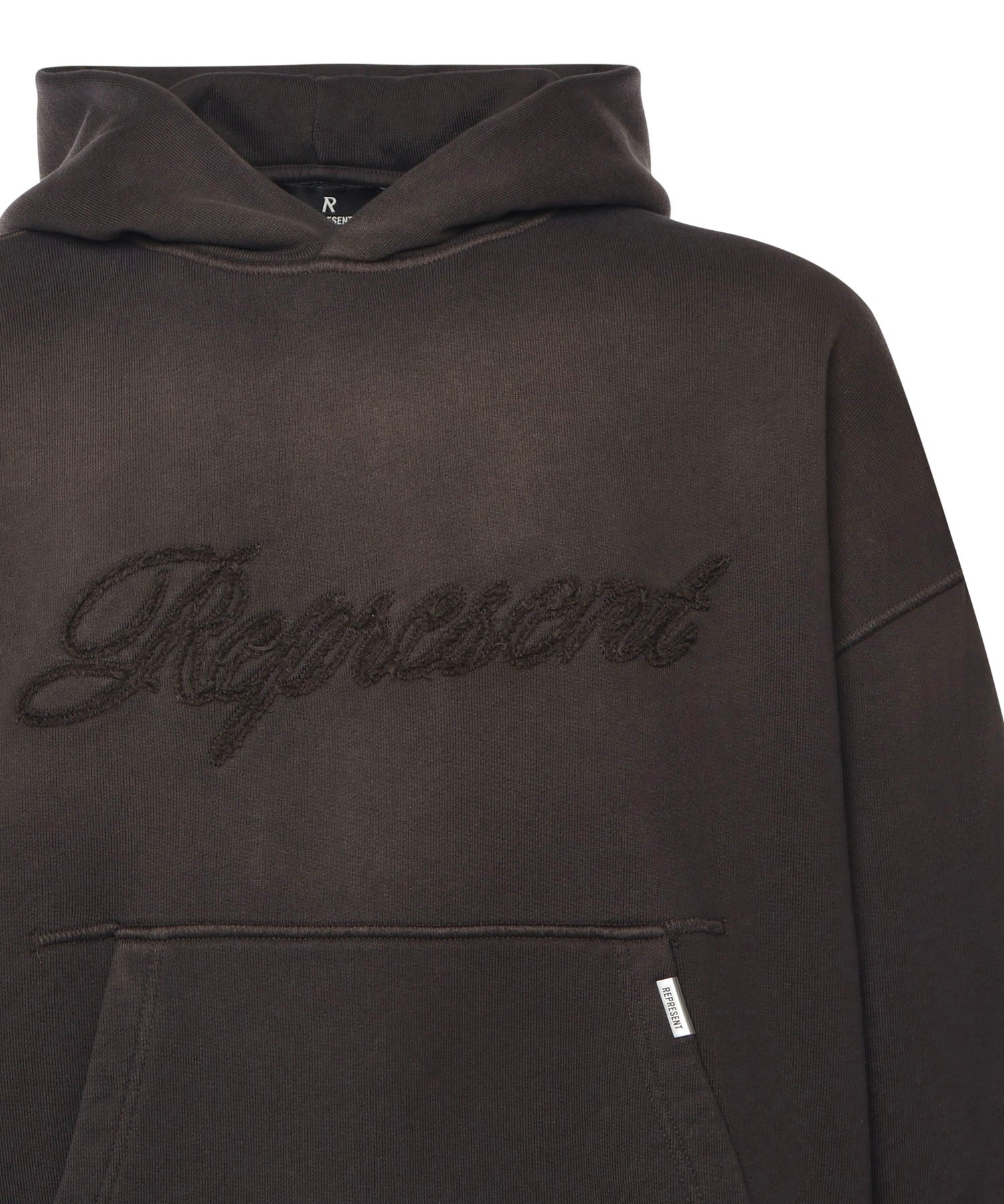 Felpa con cappuccio nera vintage<BR/> MLM100160 17 REPRESENT 