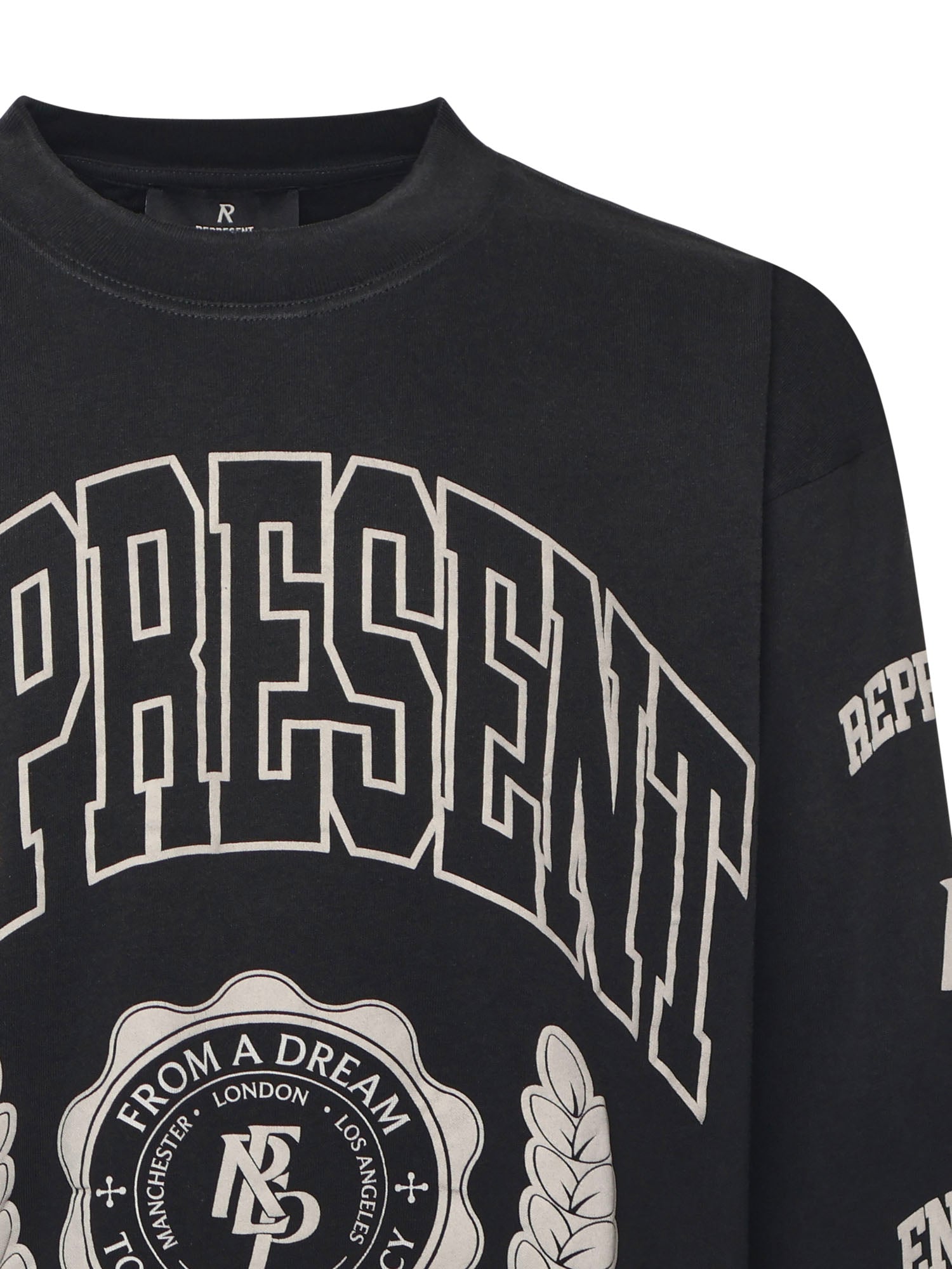 Felpa in cotone con effetto distressed MLM100371 04 REPRESENT 