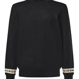 Maglione in misto viscosa con logo UMA25035MA BLACK RICHMOND X 