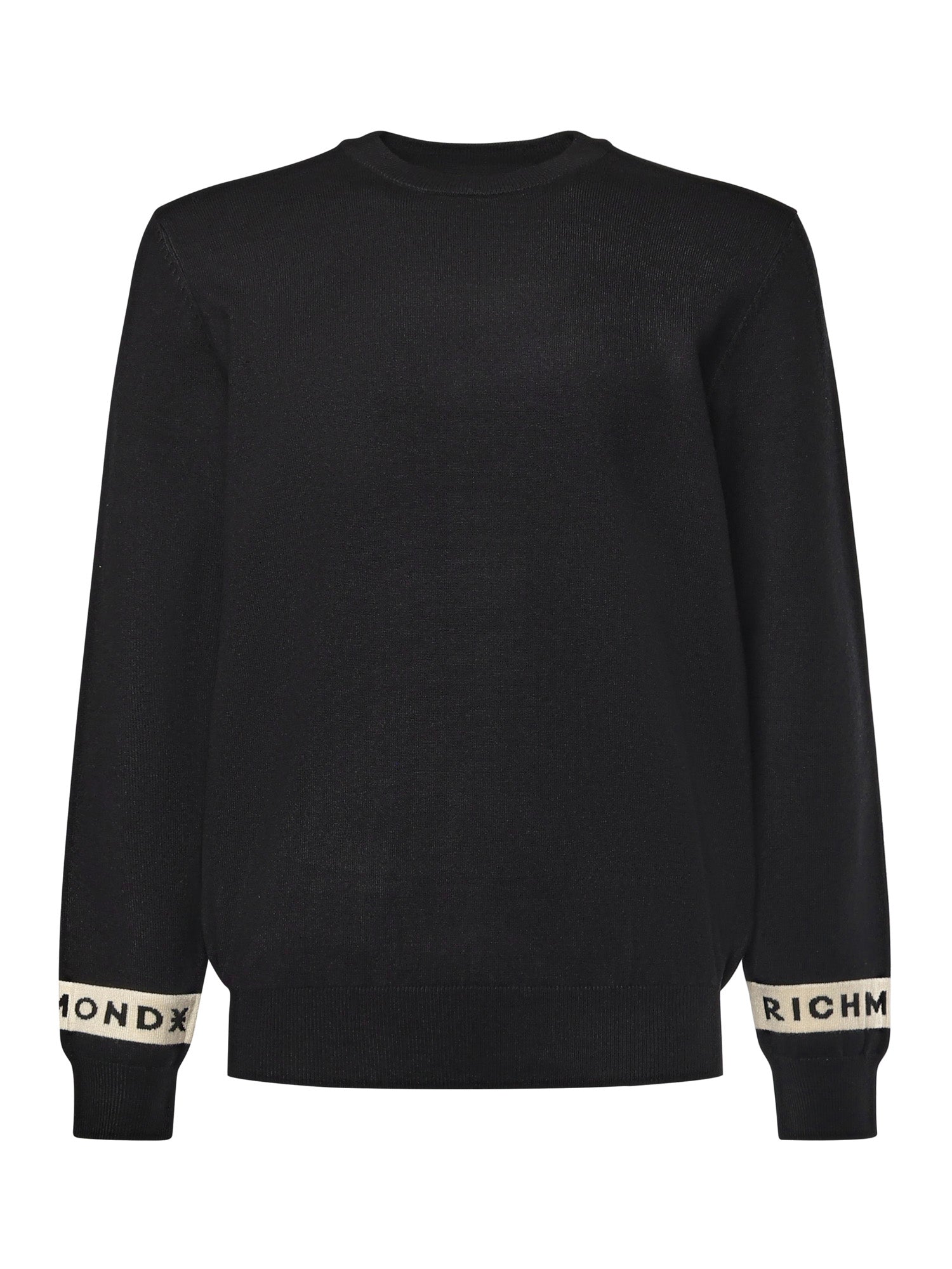 Maglione in misto viscosa con logo UMA25035MA BLACK RICHMOND X 
