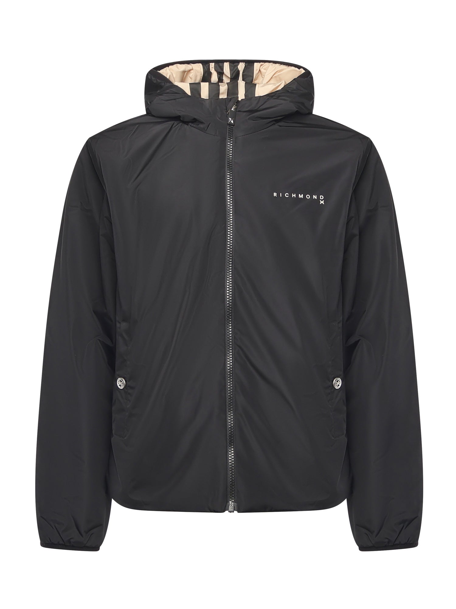 Giubbotto Samari reversibile in nylon UMA25044GB IRISH CREAM RICHMOND X 