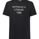 T-shirt con stampa in cotone UMA25169TS BLACK RICHMOND X 
