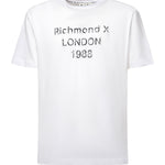 T-shirt con stampa in cotone<BR/> UMA25169TS WHITE RICHMOND X 