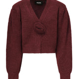 Cardigan in maglia con maniche a sbuffo 114276 2734 ROTATE 