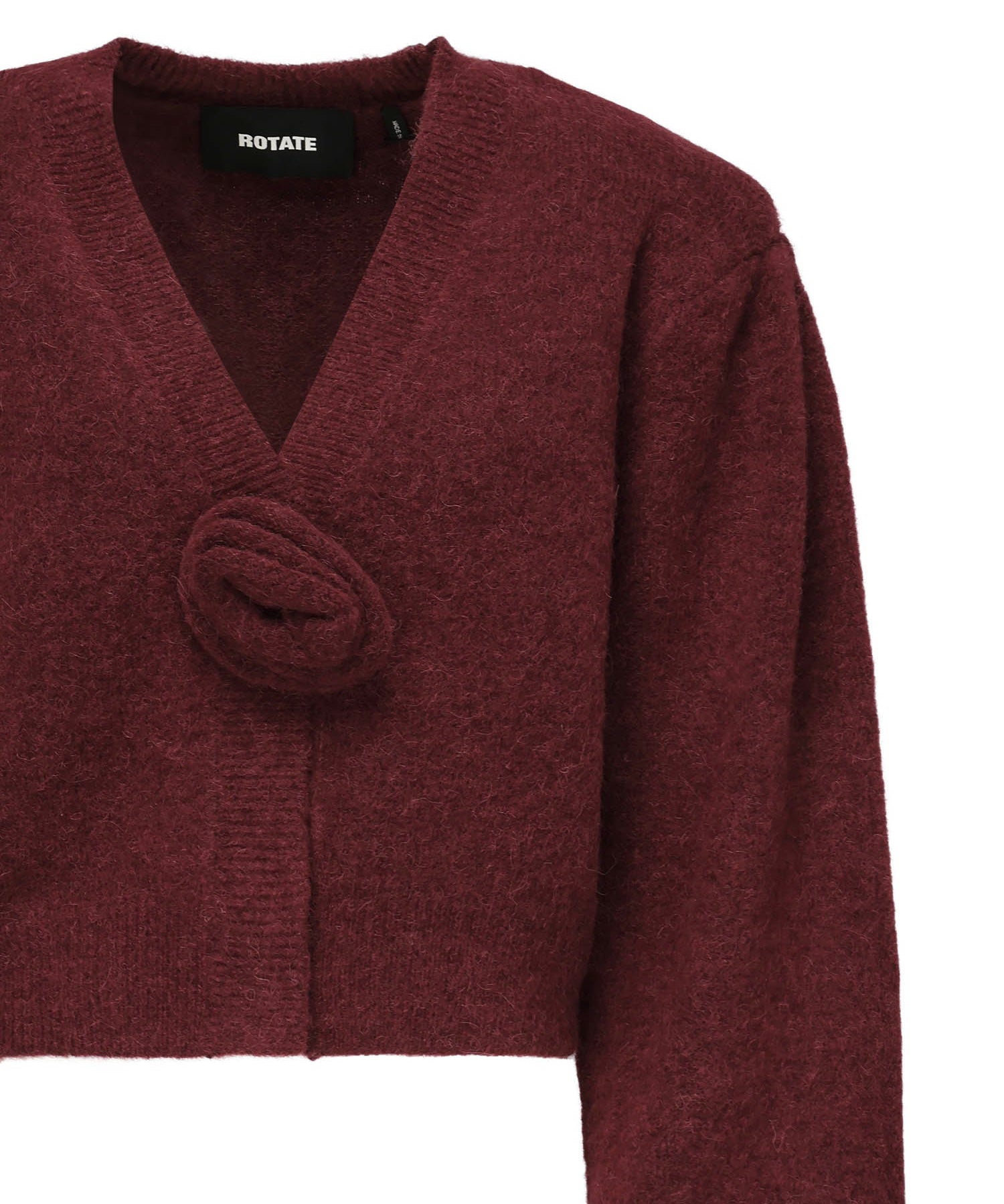 Cardigan in maglia con maniche a sbuffo 114276 2734 ROTATE 