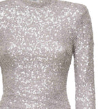 Abito midi asimmetrico con paillettes 114315 039 ROTATE 