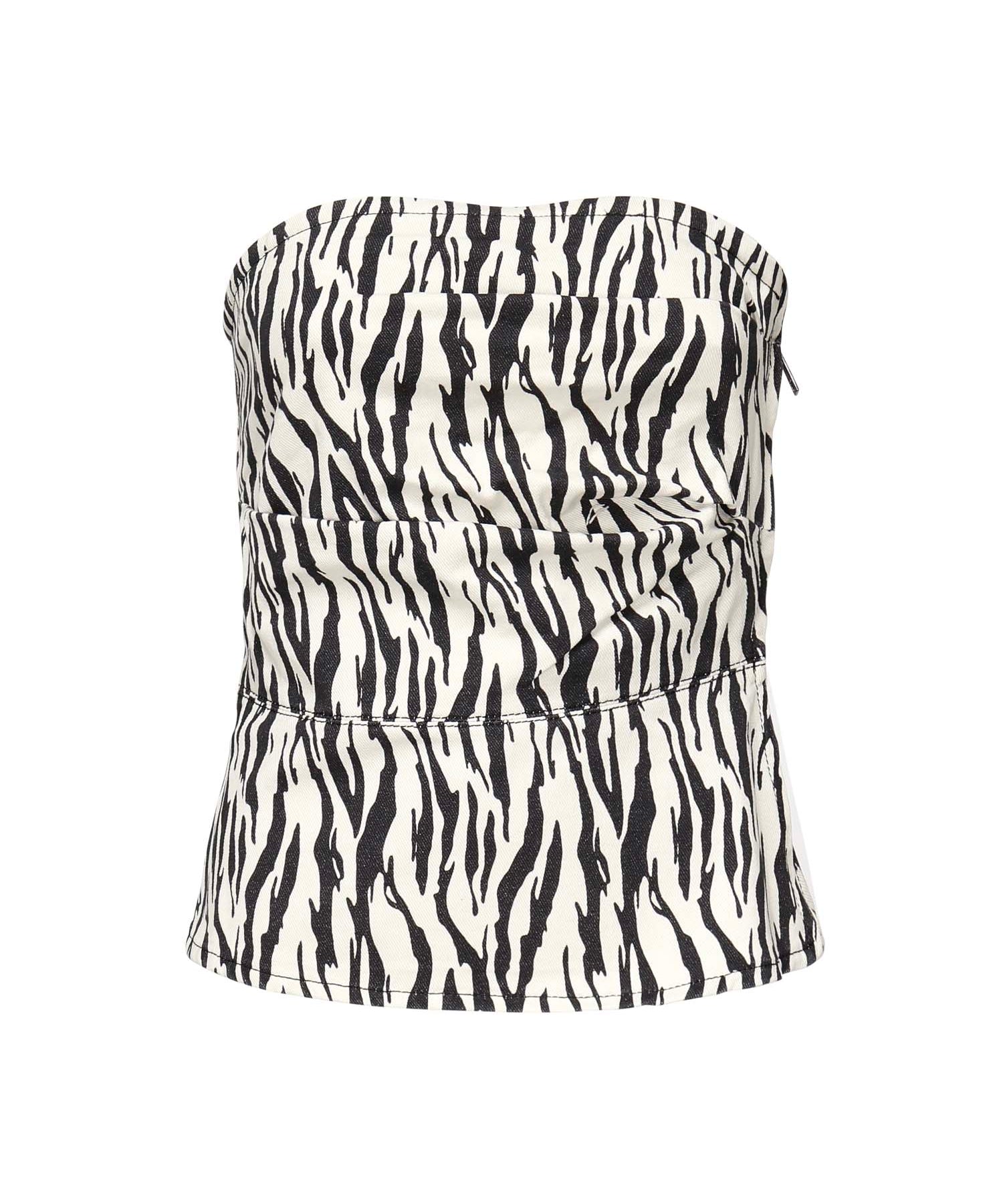 Top in denim stampato 114337 858 ROTATE 