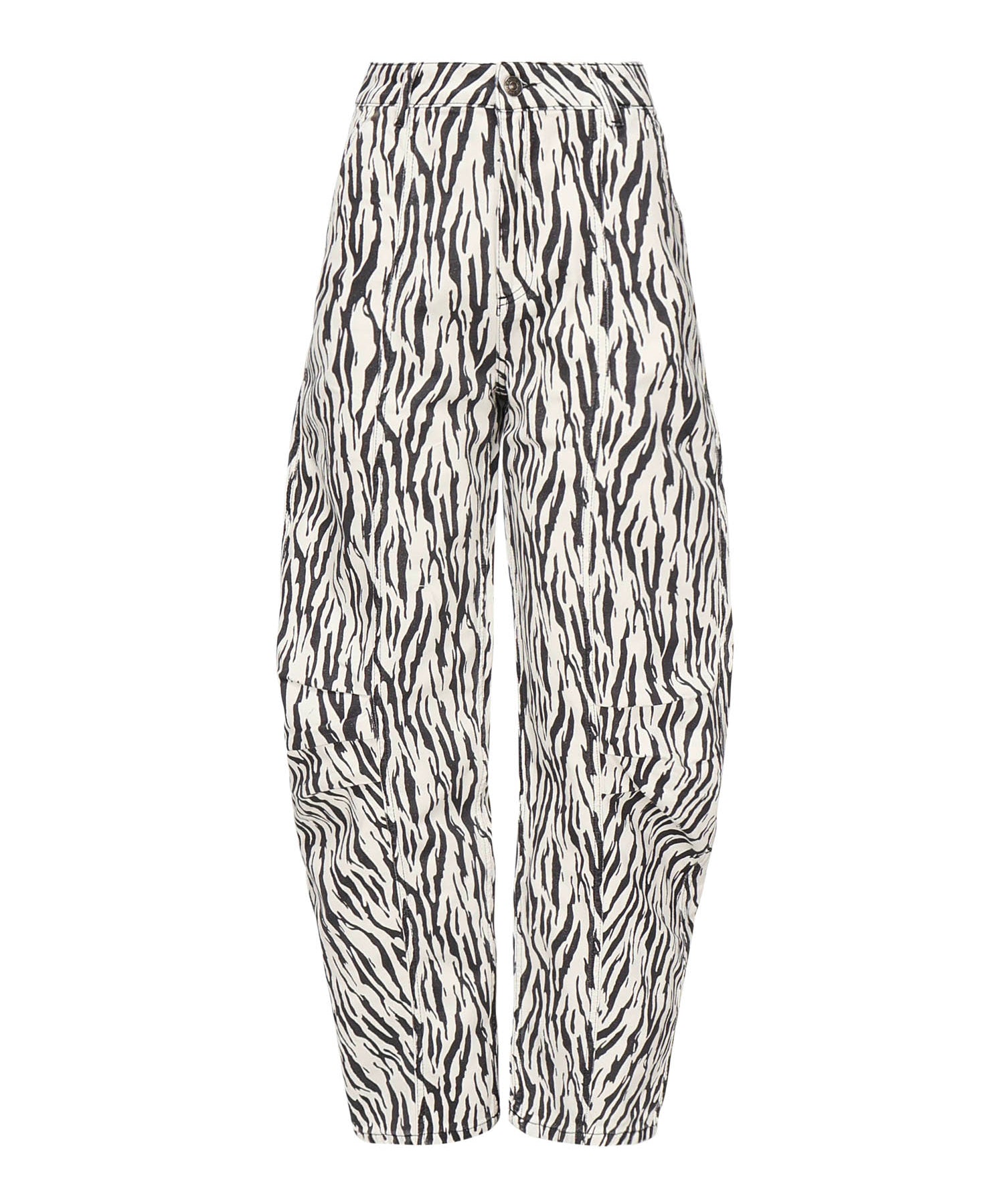 Pantaloini cargo in twill stampato 114339 858 ROTATE 