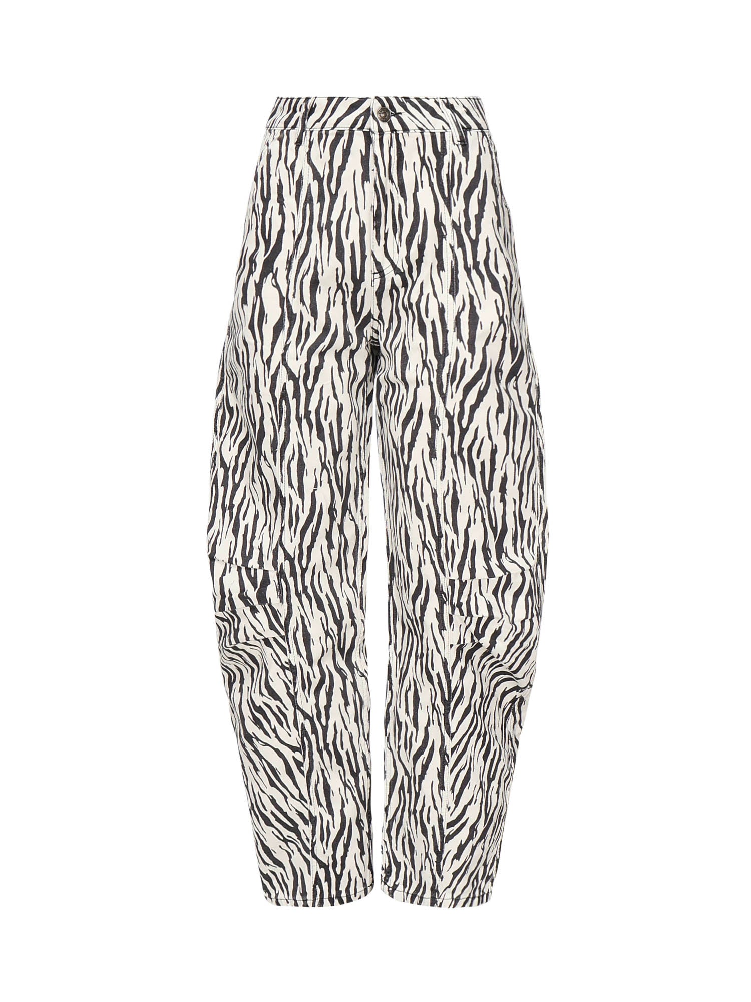 Pantaloini cargo in twill stampato 114339 858 ROTATE 