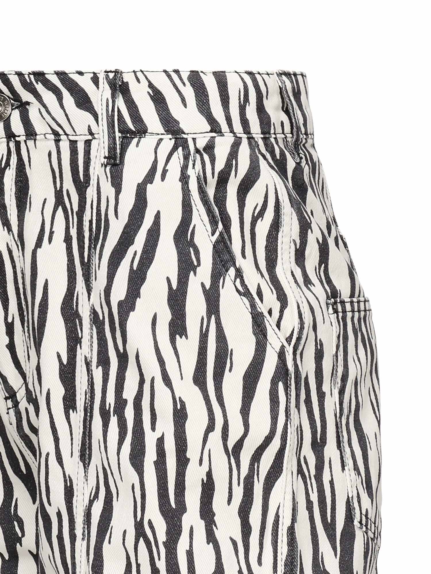 Pantaloini cargo in twill stampato 114339 858 ROTATE 