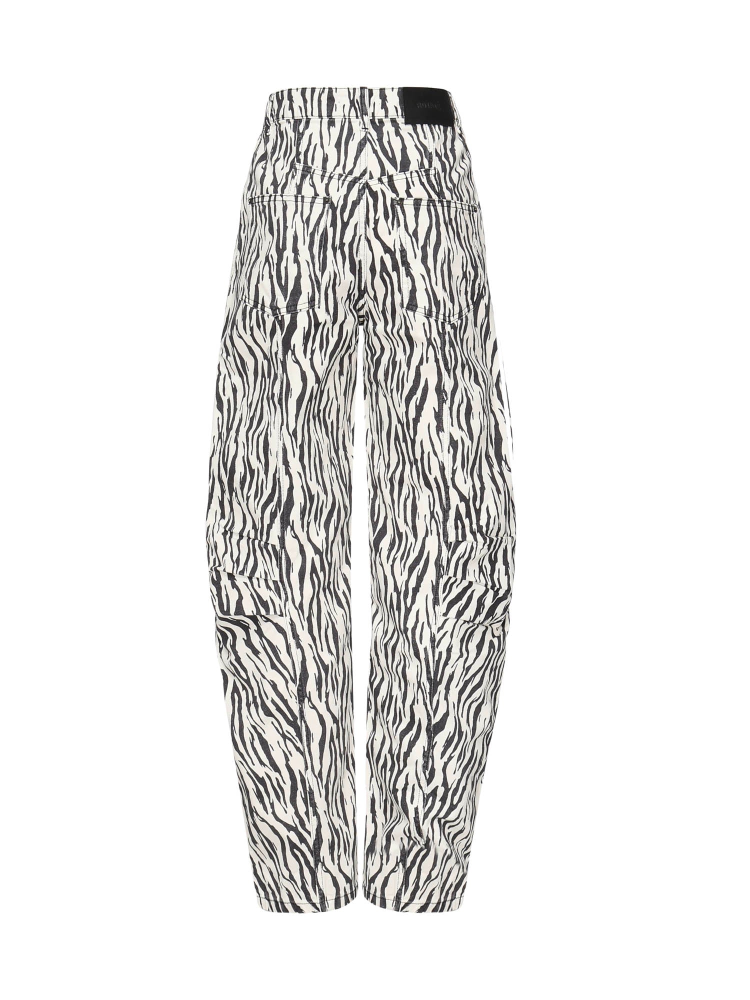 Pantaloini cargo in twill stampato 114339 858 ROTATE 