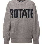 Maglione in misto lana con logo lavorato a maglia 114641 039 ROTATE 