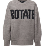 Maglione in misto lana con logo lavorato a maglia 114641 039 ROTATE 