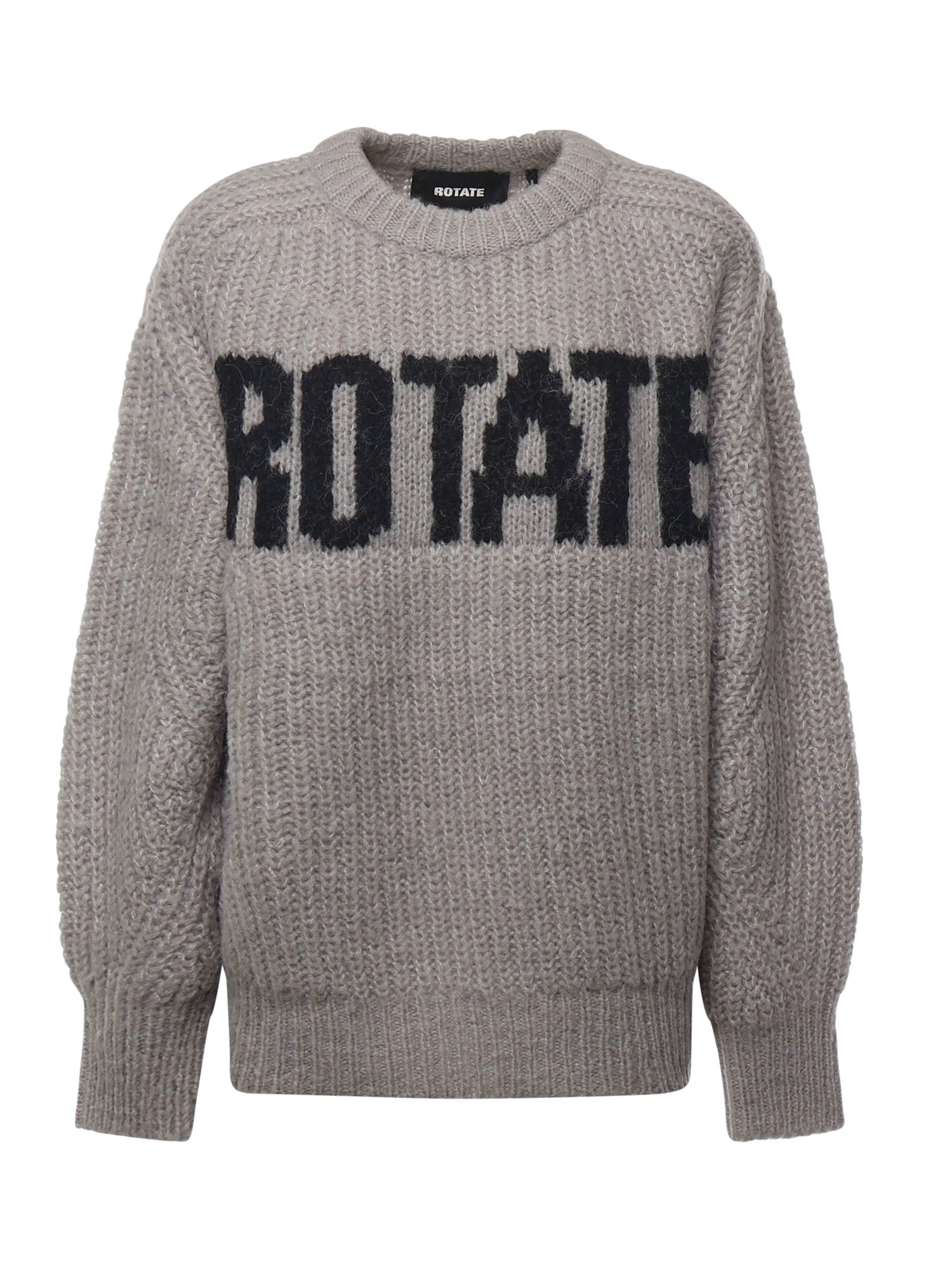 Maglione in misto lana con logo lavorato a maglia 114641 039 ROTATE 