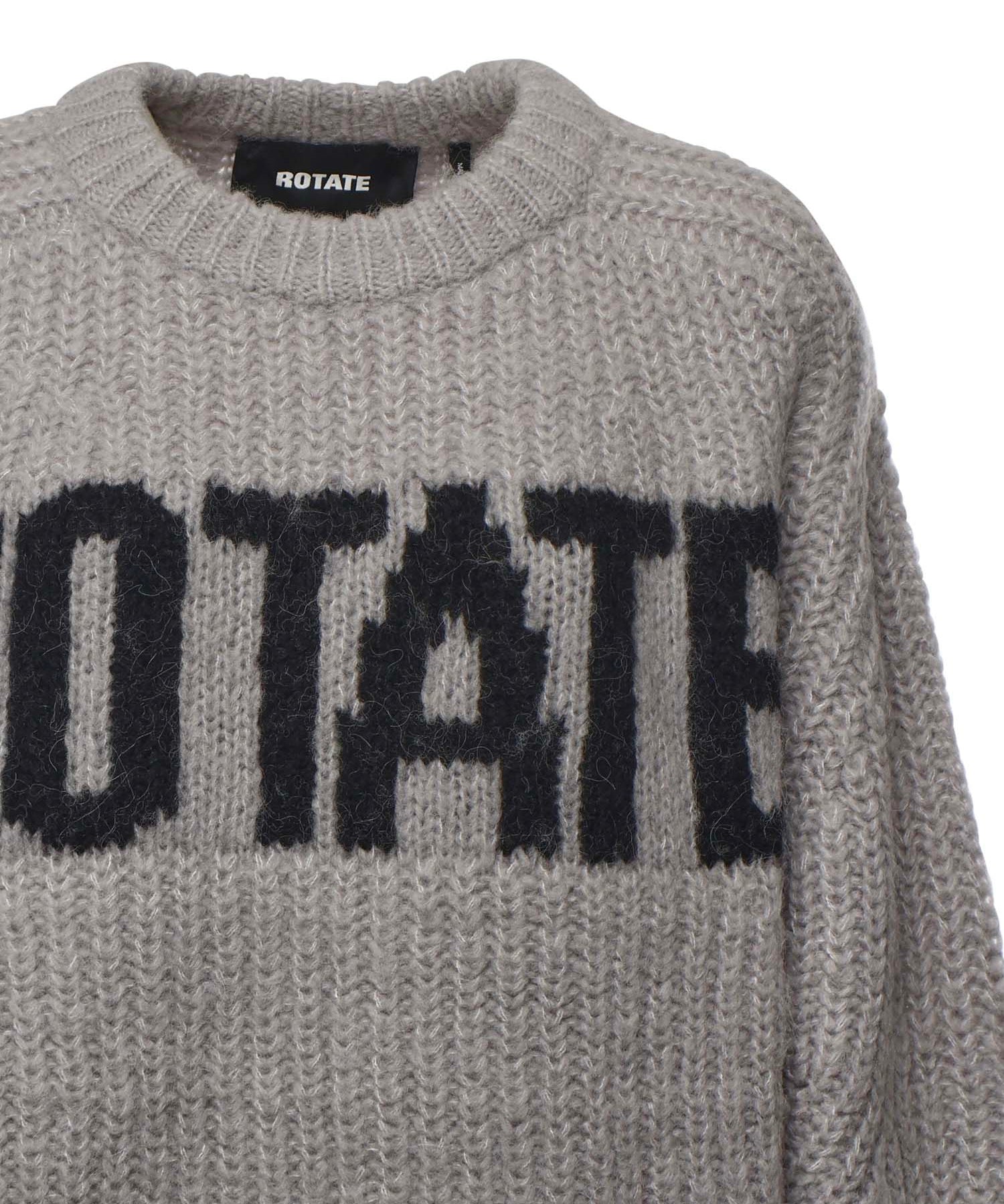 Maglione in misto lana con logo lavorato a maglia 114641 039 ROTATE 