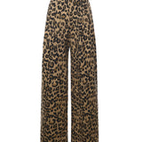 Jeans in jacquard con stampa leopardata 114701 795 ROTATE 