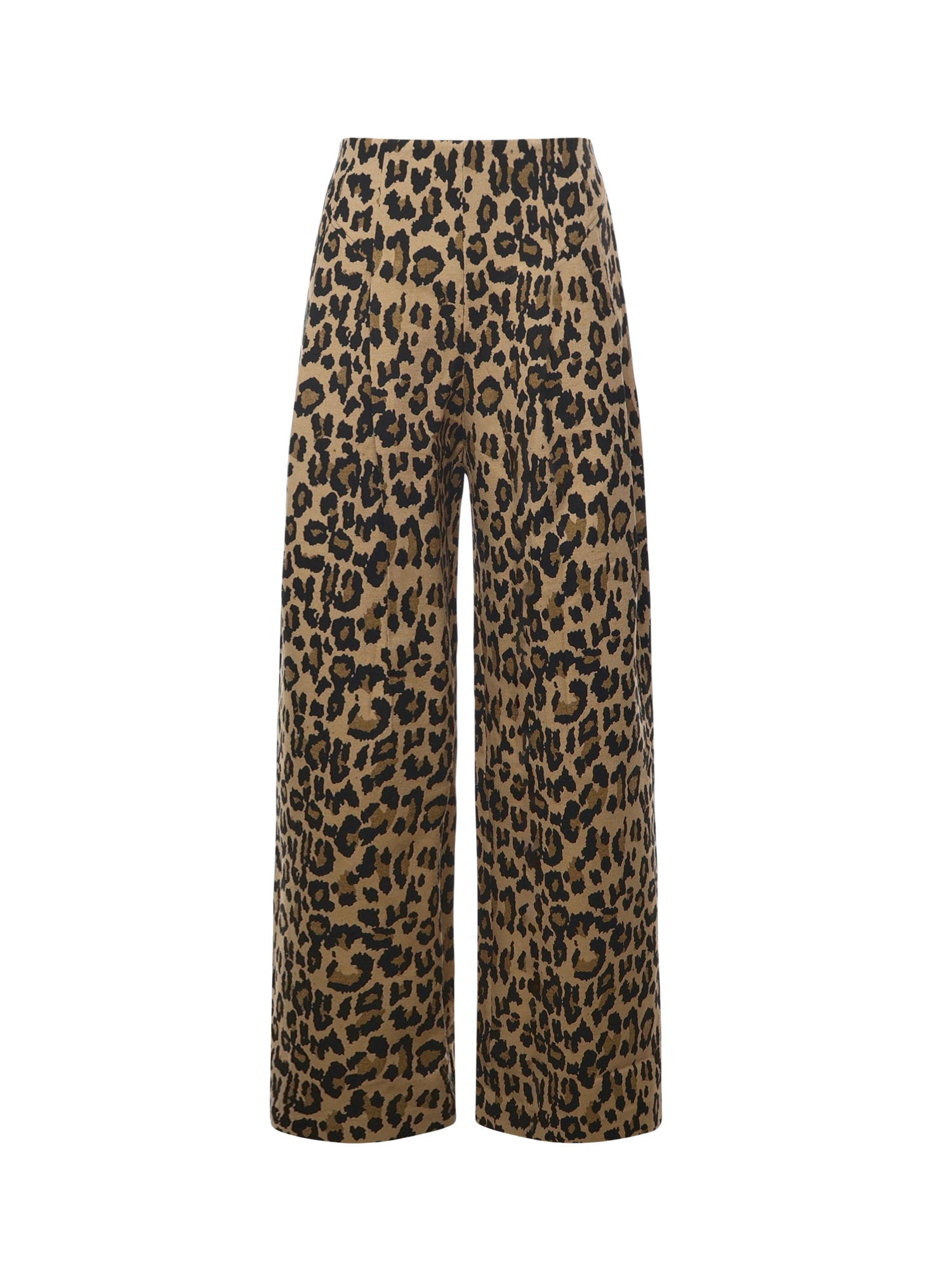 Jeans in jacquard con stampa leopardata 114701 795 ROTATE 