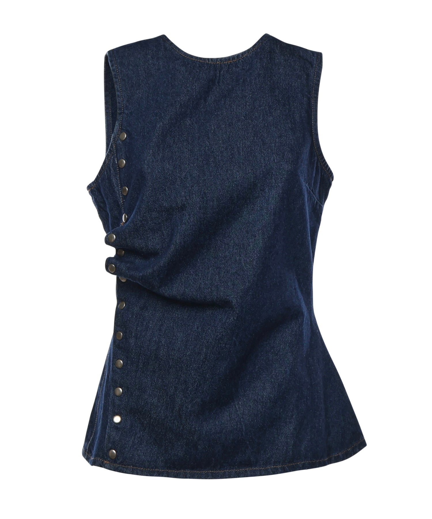 Top in denim con bottoni 114814 D03 ROTATE 