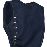 Top in denim con bottoni 114814 D03 ROTATE 