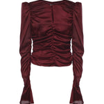 Top in chiffon arricciato 114981 2734 ROTATE 