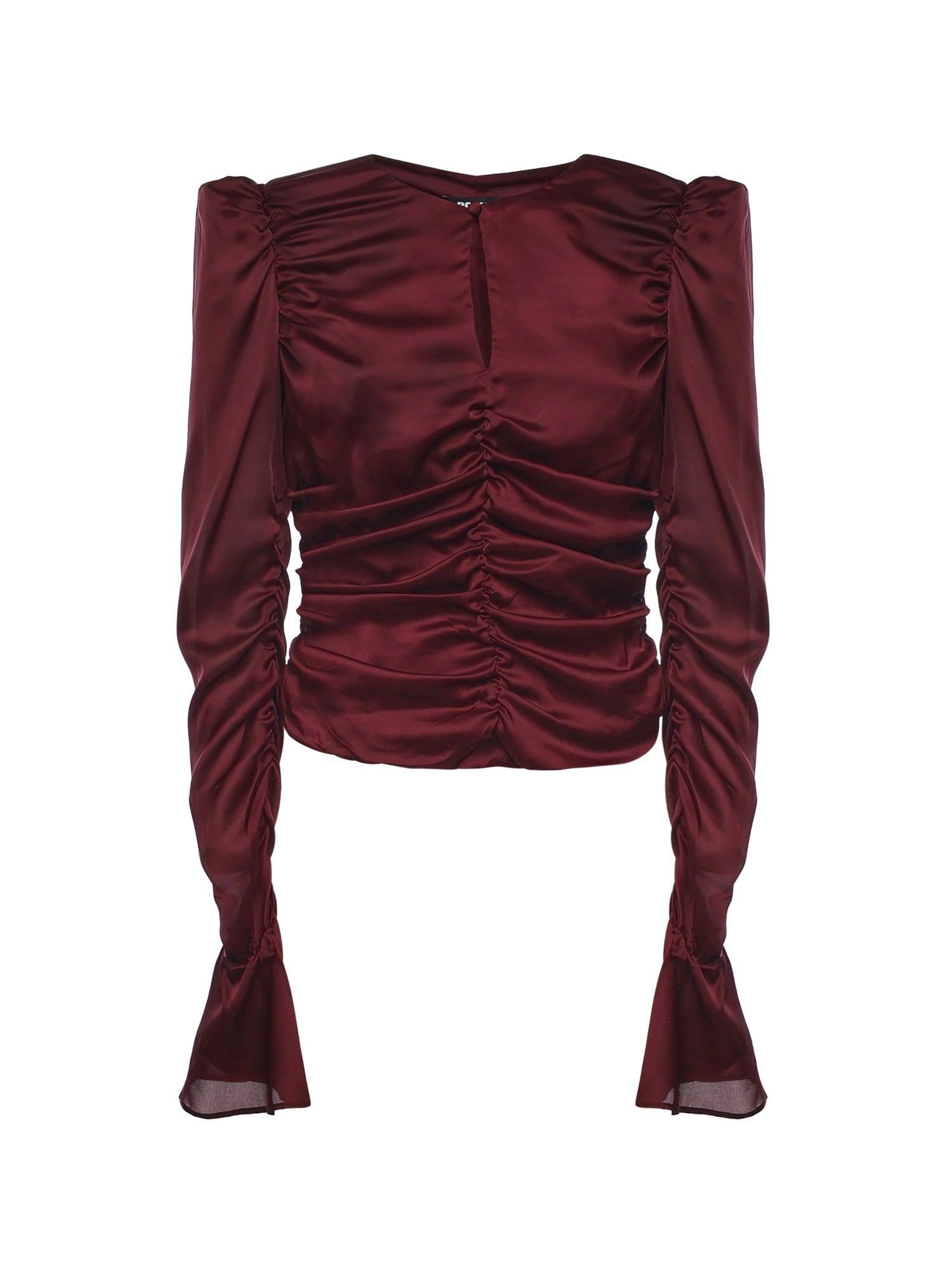 Top in chiffon arricciato 114981 2734 ROTATE 