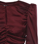Top in chiffon arricciato 114981 2734 ROTATE 